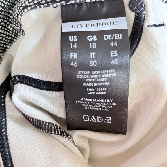 Liverpool Black and White Checkered Pants - Picture 11 of 12